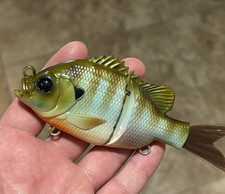 Custom Painted 5" Bluegill Glide Bait With Rattles- Slow Sinking- DDSFISHING