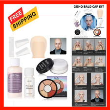 Bald Cap Costume Makeup Kit for Women and Men, Cosplay SFX Theater and Film