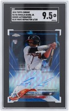 Ronald Acuna Jr. Braves Signed 2018 Topps Chrome RA-RA 6/150 SGC 9.5 Rookie Card. rookie card picture