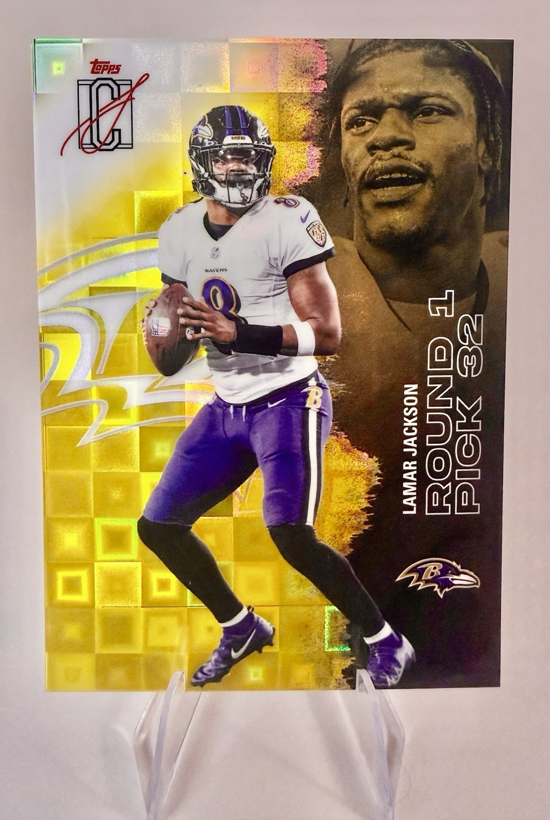 2025 Topps Signature Class Lamar Jackson Pandora Yellow Gold Rare #5
