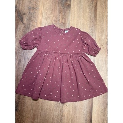 Jamie Kay Penny Dress 3Y Lea Floral Deep Brown Organic Cotton Baby Doll Puff
