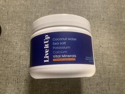 Live It Up Vital Minerals Powder Pomegranate Mango Flavor 30 Servings New Sealed