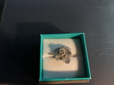14k pave diamond Effy floral ring