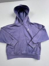 Jordan Hoodie Youth Large Purple Pullover Fleece Jumpman Logo Sweatshirt 12-13Y