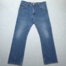 Levis 517 Jeans Mens 34x32 Blue Medium Wash Bootcut Cowboy Western Workwear