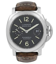 Orologio Automatico Uomo Panerai Luminor Marina PAM00104 Data Acciaio Inox 44MM