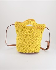 Borsa da spalla Esprit Vimini Giallo - Ottime condizioni
