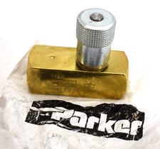 Parker Hydraulic Flow Control Valve 8 gpm Max Flow 3/8" NPT 3/8" NPT Brass