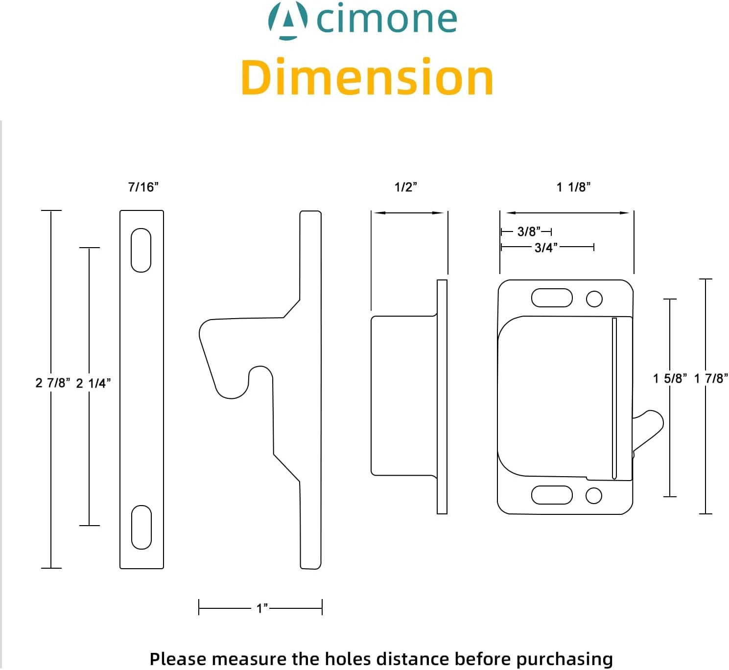 RV Drawer Latches and Catches, 8 Pack Cabinet Door Black 
