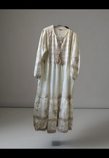👉M.City Womens❤️Viscose Midi Floral Dress in Ivory Mix 🌺size XL/XXL🌴