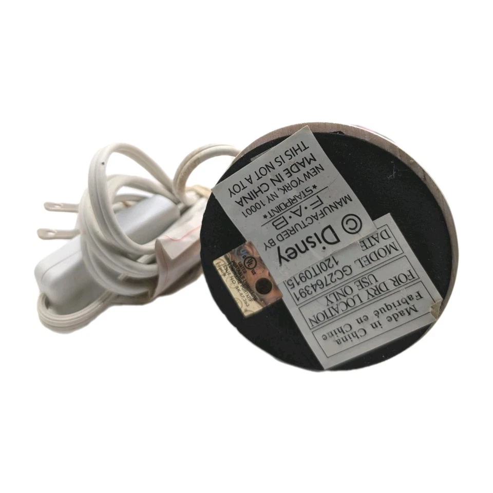 Disney Princess Castle Lamp Belle Cinderella Aurora  Thinkway Toys Resin Glitter - Image 4 of 4