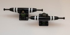 Attack Skateboard Trucks - 8.75" - Black with White Stripes - New