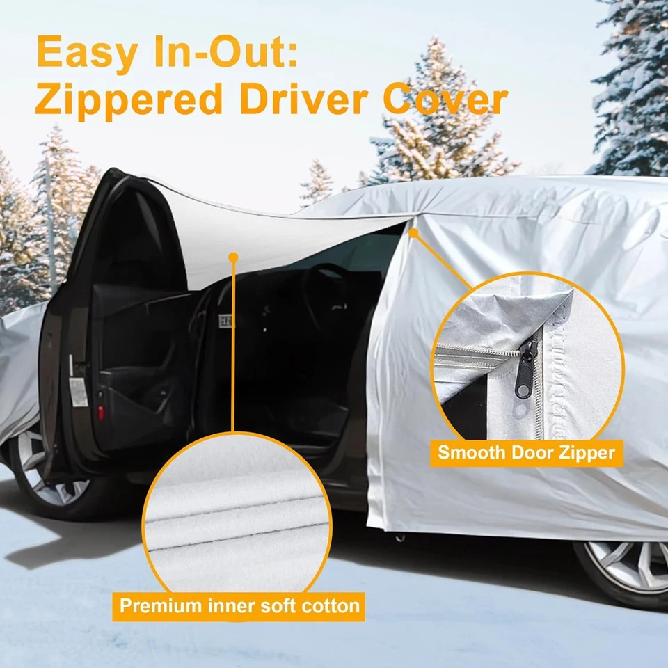 For JEEP Cherokee 6 Layer Full Car Cover Heavy Duty Outdoor 100% Waterproof - Изображение 4 из 4