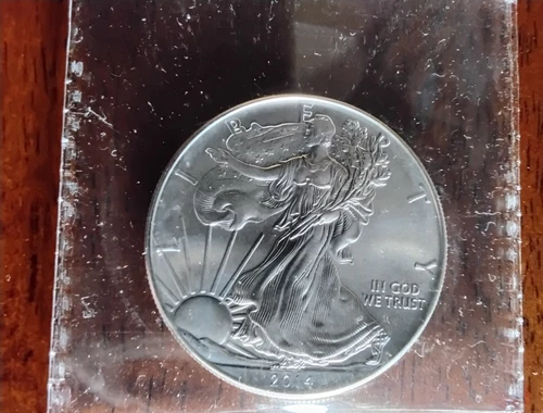 2014 1 oz silver eagle brilliant uncirculated .999 pure 1 troy oz bullion