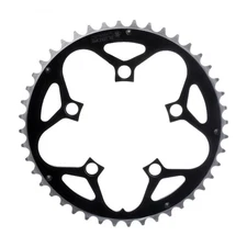 Origin8 Alloy Ramped Chainrings, 110mm x 46t, Black/Silver