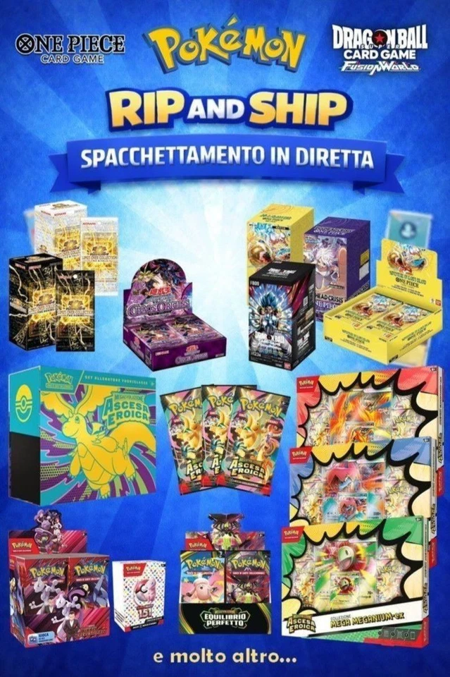[LIVE] RIP & SHIP Pokemon, One Piece, Dragon Ball - Trova il PULL!