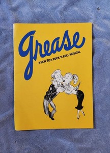 GREASE BROADWAY MUSICAL SOUVENIER PROGRAM 1972 EXCELLENT