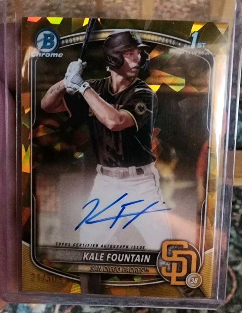 2025 Bowman Chrome Sapphire Kale Fountain #CPSA-KFO 1st Bowman Auto Gold /50