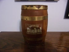 WOODEN GEORGE DICKEL BARREL 4 1/4 X 6 1/4" BRASS TRIM