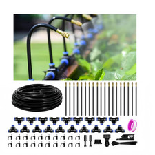 60FT Drip Irrigation Kit, 19 360  Copper Nozzles, Garden Watering System