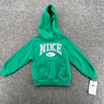 Nike Toddler Hoodie Sweatshirt 2T Green Game Essentials Swoosh Logo Pullover NEW