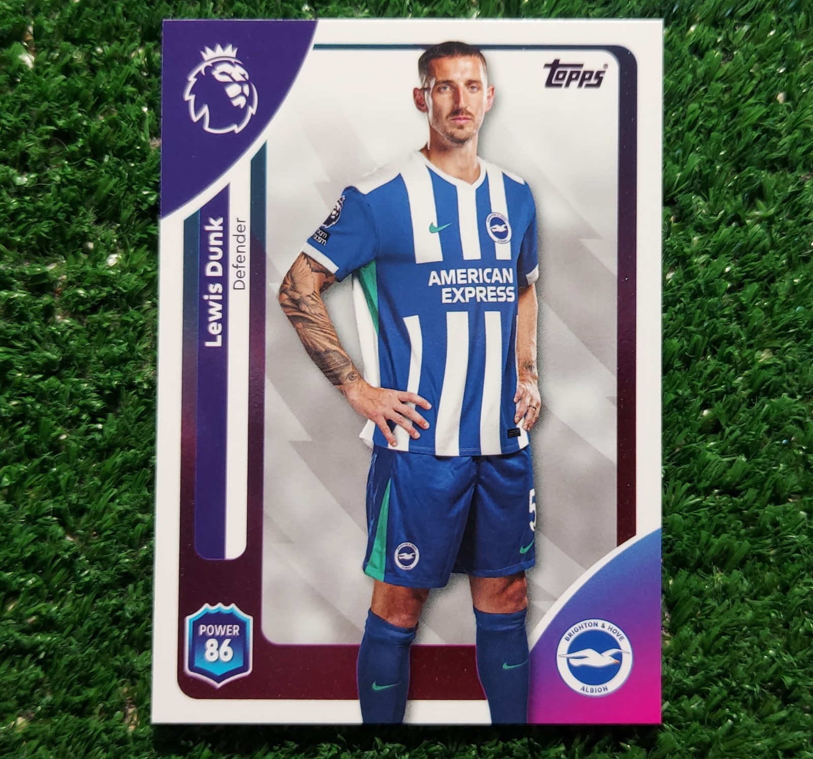 CARD TOPPS 2025/26 PREMIER LEAGUE BRIGHTON N°77 DUNK CARTA 2026 ⚽️