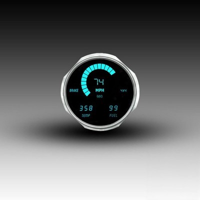 Intellitronix White LED Digital Gauge Cluster Set For 55-86 Jeep