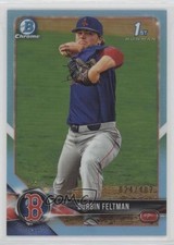 2018 Bowman Draft Chrome Sky Blue Refractor 24/402 Durbin Feltman #BDC-33 2r7