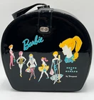 Vintage Barbie Snips 'N Scraps Round Vinyl Carrying Case Accessory Bag RARE NEW