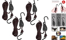 4 Pcs Kayak Rope Tie Downs Straps, 1/8" x 6Ft Adjustable Tie 1/8" x6ftx4pcs