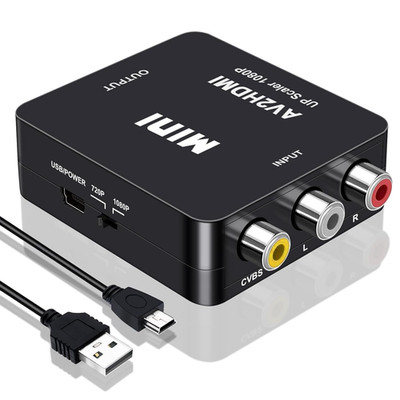 RCA to HDMI Converter Adapter RCA AV 1080P Audio Video Adapter Composite CVBS