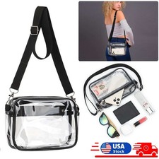 Clear Crossbody Purse Bag Stadium Approved for Concerts Travel ,PVC Shoulder Bag