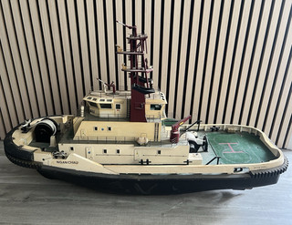 NGAN CHAU RC Electric Tugboat Twin Brushed Motor Wood Hull RTR Hobby Grade