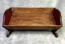 Muñeca bebé de madera vintage estilo cuna mecedora cuna juguete tamaño muñeca