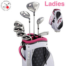 Callaway Ladies Solaire Club Set Pink DR/5W/6H/7-SW/PT 8p Set Cart Bag Headcover