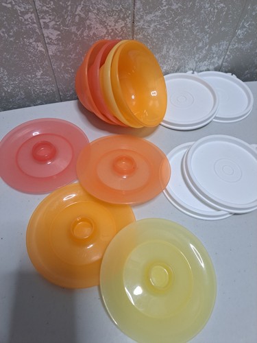 Tupperware Dessert Pudding Parfait Jello Cups & Lids Set of 4 - Picture 3 of 6