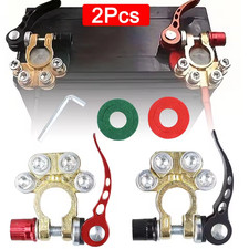 2Pcs Car Battery Terminal Connectors Quick Release Disconnect 12V 24V Positive N