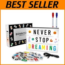 LED Light Box with 400 Letters, Symbols, Emojis - Room Decor