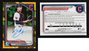 2024 Bowman Chrome Draft Sapphire Edition Prospect Gold /50 Jacob Cozart Auto