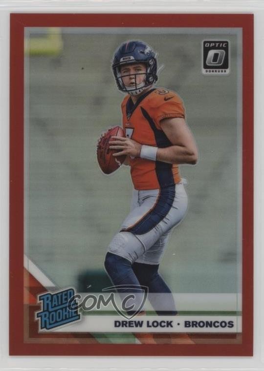 2019 Panini Donruss Optic Rated Red Prizm 46/99 Drew Lock #153 Rookie RC 1m1f