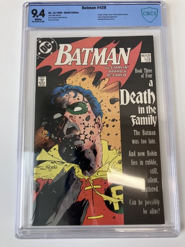 Batman #428 DC Comics Mignola death of Jason Todd Robin 1988 CBCS graded 9.4 NM