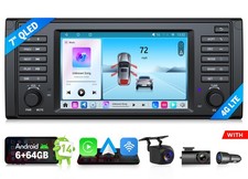6+64GB Android 14 Autoradio BMW 5er E39 525i 528i 530i GPS Navi Wireless CarPlay