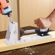 Wood Jig Pocket Hole Kit Drill Guide Carpentry Tool Woodworking Puncher❀