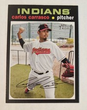 CARLOS CARRASCO 2020 Topps Heritage #89 Indians