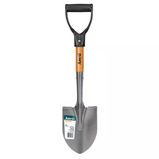 Steel Mini Round Point Shovel Hand Digging Tool Lawn Landscaping 18" D-Grip USA
