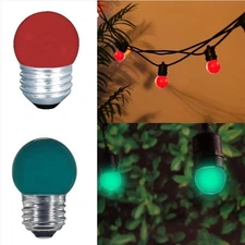 Satco S9165 /S9163 - 1.2W LED S11 Decorative Christmas Light Bulbs (2 or 6 PK)