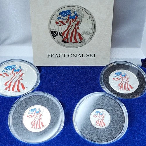 2023 Fiji Silver Eagle Fractional Set Colorized BU 999 Silver (1 of 300 mintage)