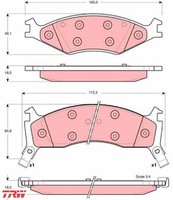 Trw GDB3123 Bremsbelagsatz FüR Scheibenbremse Bremsbelagsatz BremsbeläGe