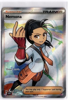 Pokemon TCG Nemona (Full Art) 229/091 SV: Paldean Fates Ultra Rare Holo MP