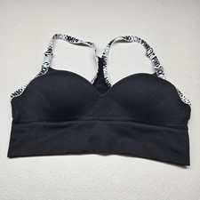 PINK Victoria's Secret Women Sports Bra XS Black Wireless Lightly Lined